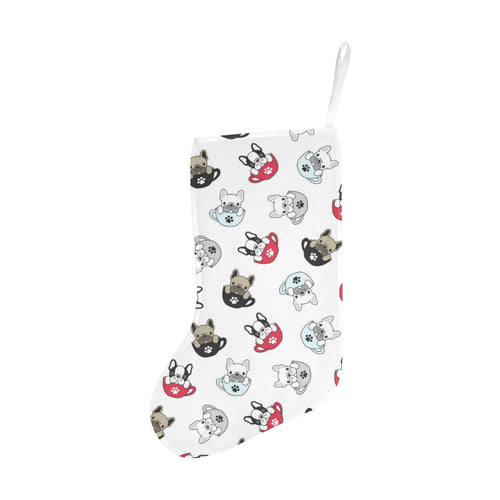 French bulldog cup paw pattern Christmas Stocking