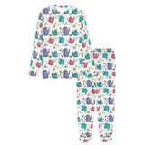 Tea pots Pattern Print Design 05 Women's All Over Print Pajama Set