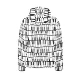 Piano Pattern Print Design 03 Kids' Boys' Girls' Padded Hooded Jacket
