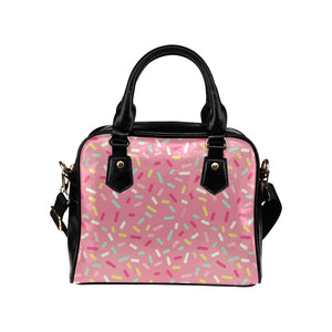 Pink donut glaze candy pattern Shoulder Handbag