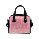 Pink donut glaze candy pattern Shoulder Handbag