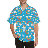 Rainbows Sky Clouds Pattern Men's All Over Print Hawaiian Shirt