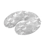 white swan gray background U-Shaped Travel Neck Pillow