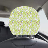 Tennis Pattern Print Design 01 Car Headrest Cover