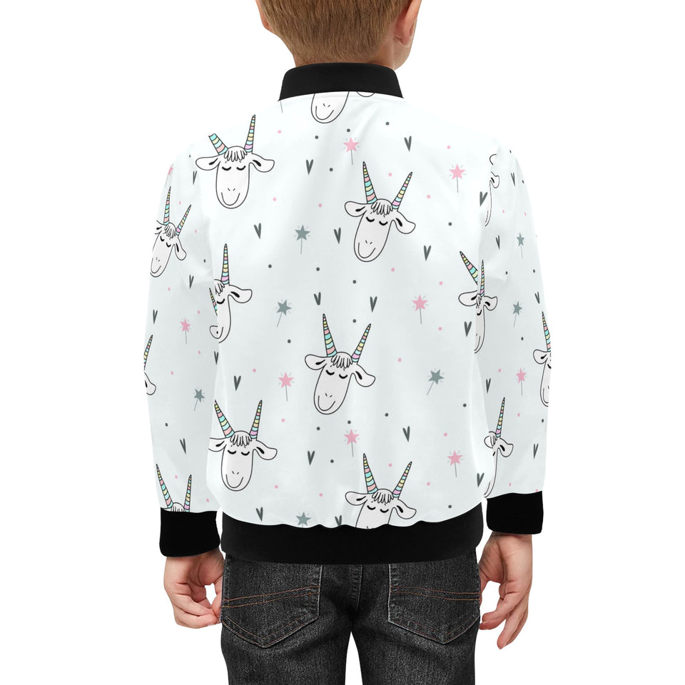 Cute goat design pattern Kids' Boys' Girls' Bomber Jacket