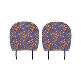 Clown Fish Pattern Print Design 04 Car Headrest Cover