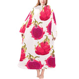 dragon fruits design pattern Blanket Robe with Sleeves