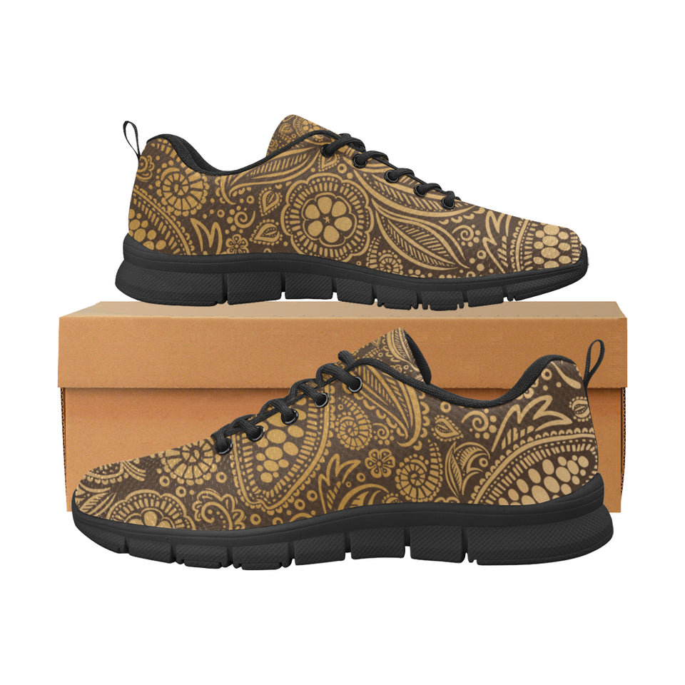 cacao beans tribal polynesian pattern background Men's Sneaker Shoes