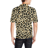 Leopard print design pattern Men's All Over Print Polo Shirt