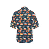 Camper Van Pattern Print Design 05 Women's All Over Print Hawaiian Shirt