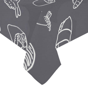 sushi pattern black background Tablecloth