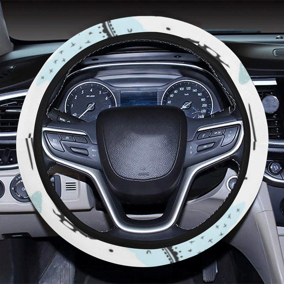 Cute dolphins Childish Style pattern Car Steering Wheel Cover