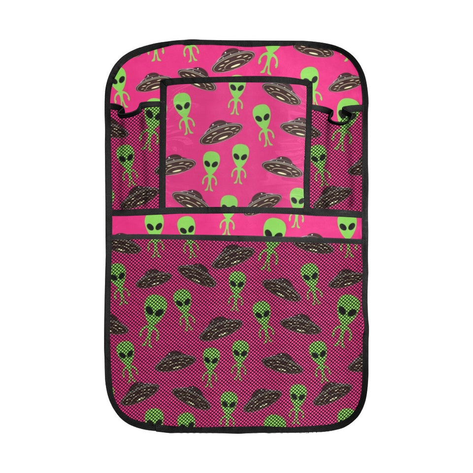 Alien Pattern Print Design 03 Car Seat Back Organizer