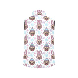Cute pug hat rabbit costume pattern Women's Padded Vest