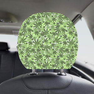 Canabis Marijuana Weed Pattern Print Design 01 Car Headrest Cover