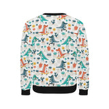 Cute Crocodile Pattern Men's Crew Neck Sweatshirt
