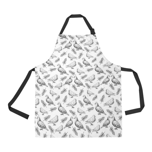 Pigeon Pattern Print Design 05 All Over Print Adjustable Apron