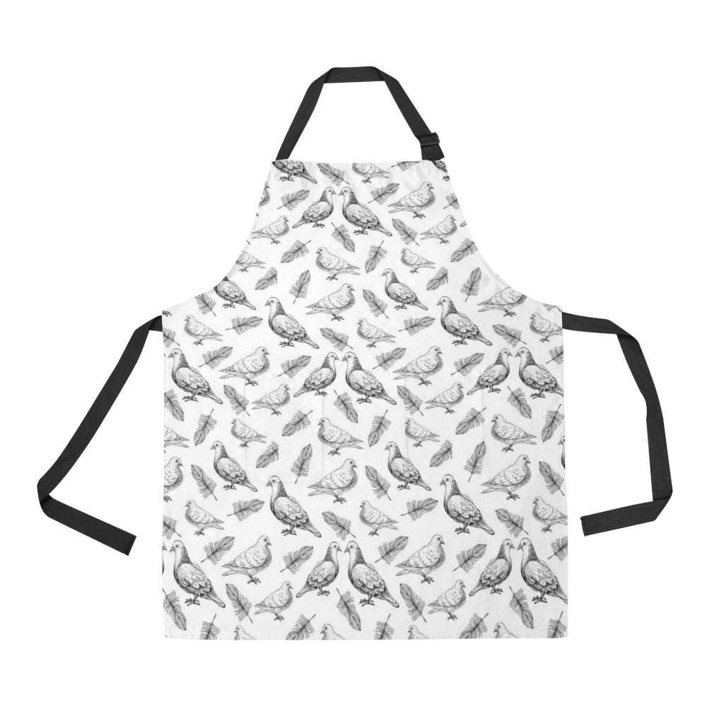 Pigeon Pattern Print Design 05 All Over Print Adjustable Apron