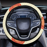 Tomato dot background Car Steering Wheel Cover