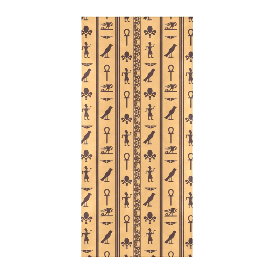 Egypt Hieroglyphics Pattern Print Design 02 Beach Towel