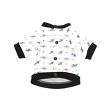 Cute helicopter star pattern All Over Print Pet Dog Round Neck Fuzzy Shirt