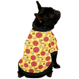 Pizza texture pattern All Over Print Pet Dog Round Neck Fuzzy Shirt