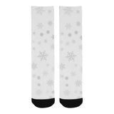 Snowflake pattern white background Crew Socks