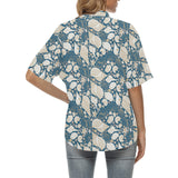 Sea turtle Polynesian Tribal design pattern Women's All Over Print Hawaiian Shirt