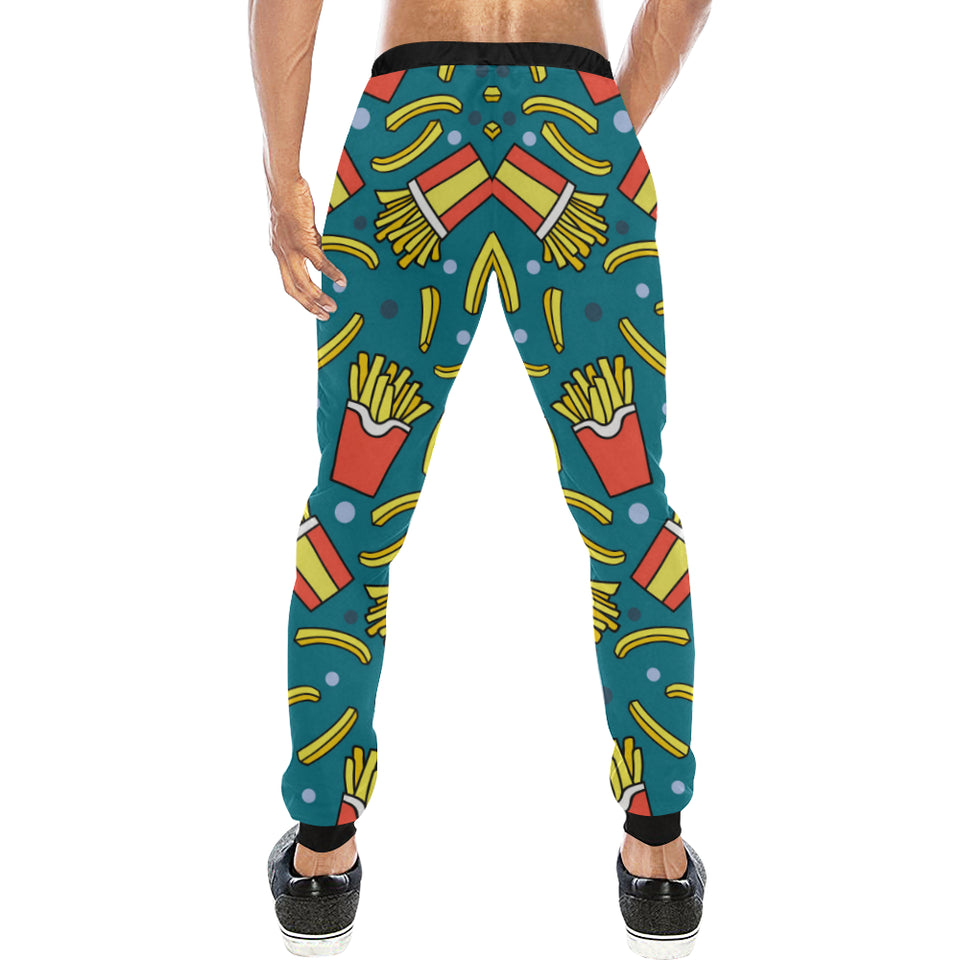 French fries red paper box pattern Unisex Casual Sweatpants