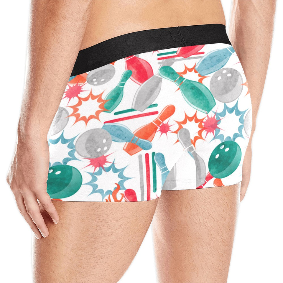 Watercolor bowling pattern Men's All Over Print Boxer Briefs Men's Underwear