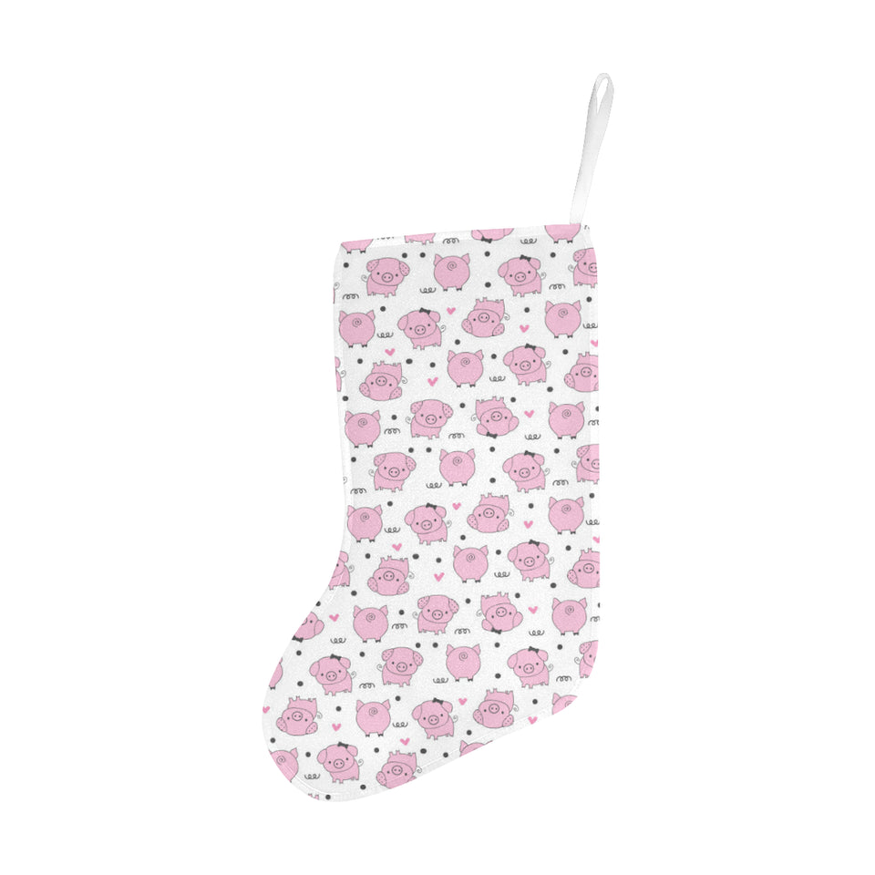 Pig Pattern Print Design 03 Christmas Stocking