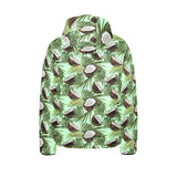 Coconut Pattern Print Design 02 Kids' Boys' Girls' Padded Hooded Jacket