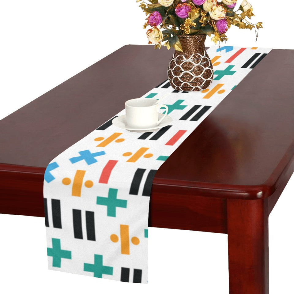 Math Pattern Print Design 05 Table Runner