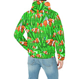Clown Fish Pattern Print Design 01 Men's Padded Hooded Jacket