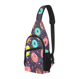Colorful donut glaze pattern All Over Print Chest Bag