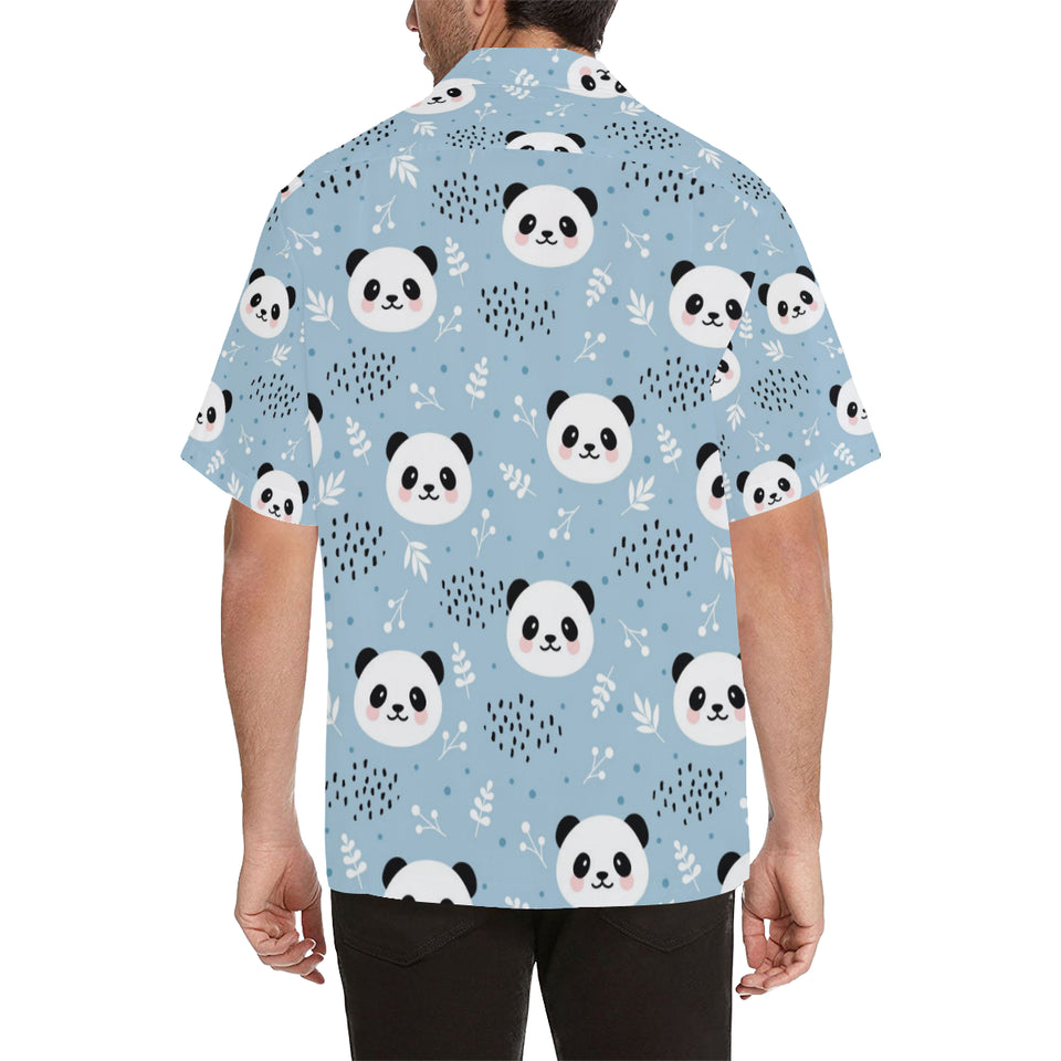 Cute panda pattern Men's All Over Print Hawaiian Shirt