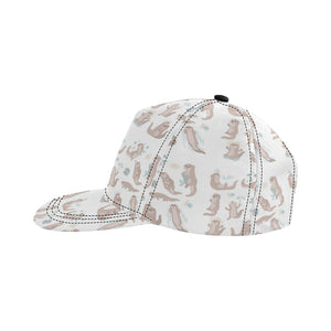 Cute sea otters pattern All Over Print Snapback Cap