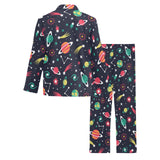 colorful space pattern planet star Men's Long Pajama Set