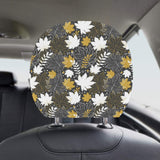 Beautiful gold autumn maple leaf pattern Car Headrest Cover