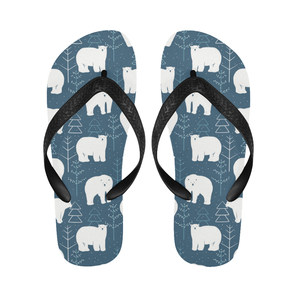 polar bear mother her child pattern Unisex Flip Flops