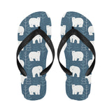 polar bear mother her child pattern Unisex Flip Flops