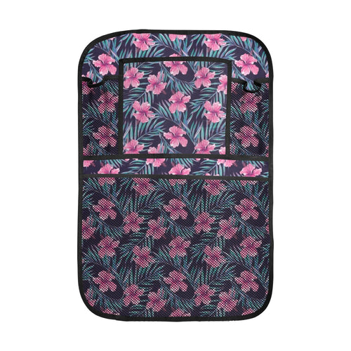Hibiscus Pattern Print Design 05 Car Seat Back Organizer
