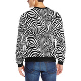 Zebra skin pattern Men's Crew Neck Sweatshirt