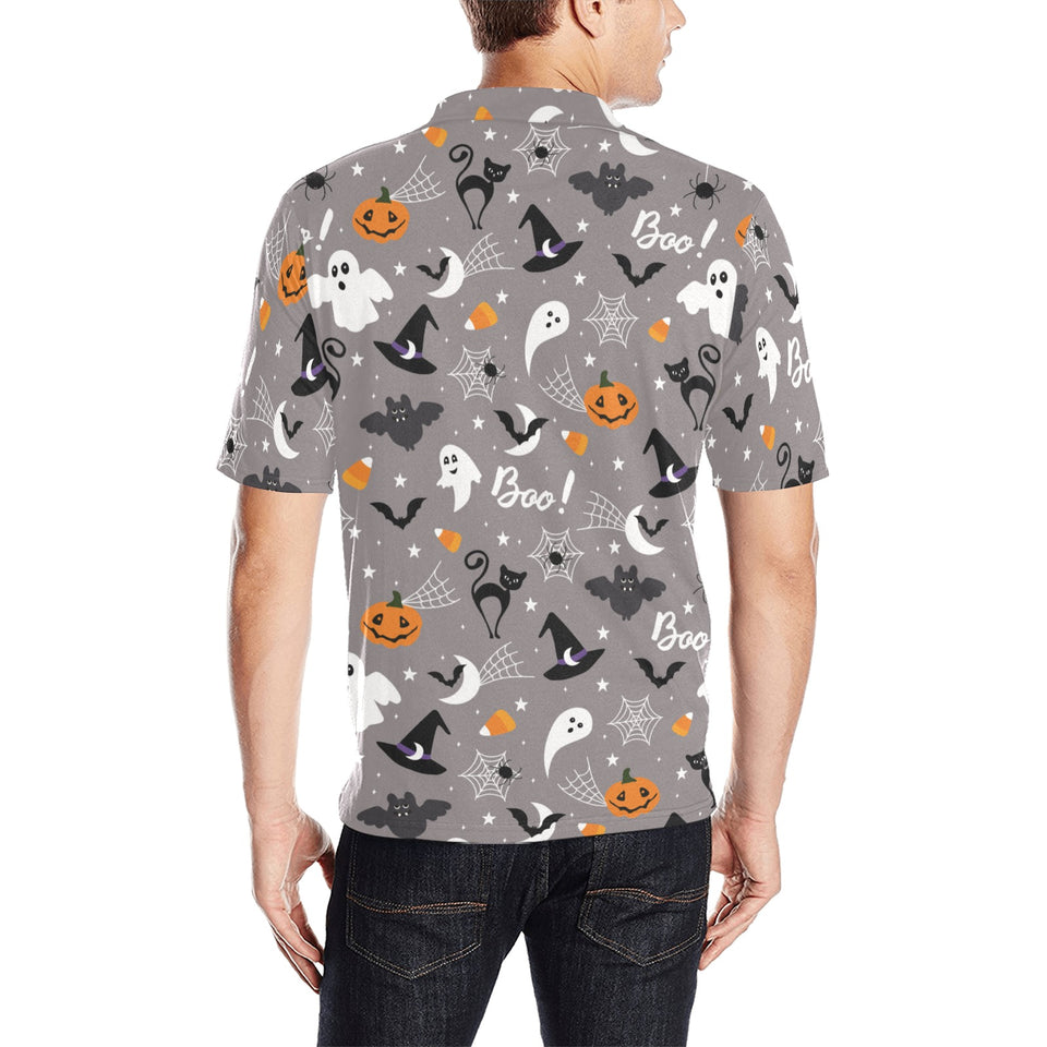 Halloween design pattern Men's All Over Print Polo Shirt