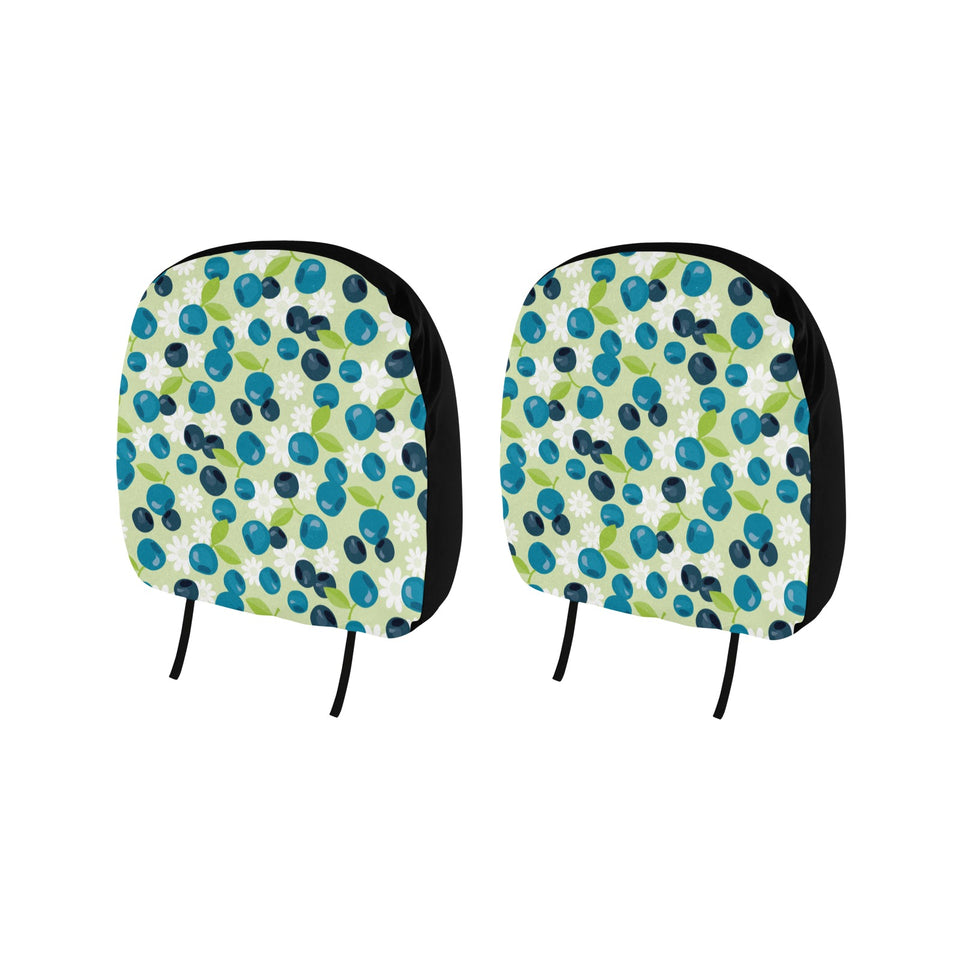 blueberry flower pattern Car Headrest Cover
