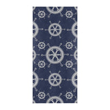 nautical steering wheel design pattern Beach Towel