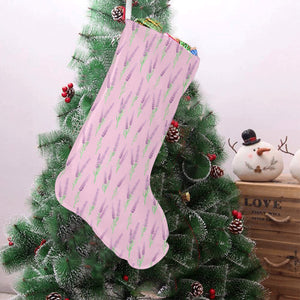 Lavender pattern pink background Christmas Stocking