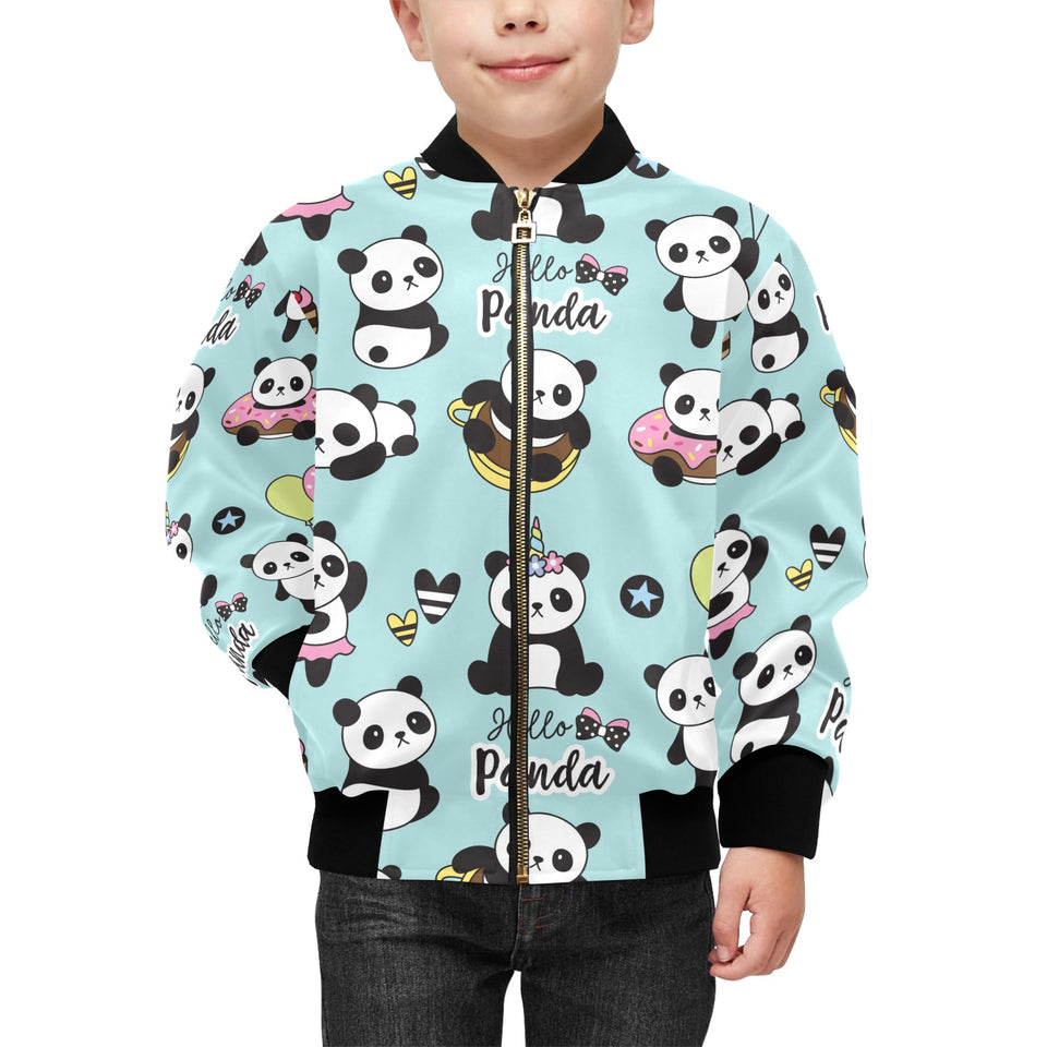 Cute baby panda pattern Kids' Boys' Girls' Bomber Jacket