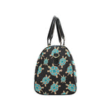 Sea turtle blue stone pattern Travel Bag