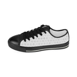 Airplane print pattern Kids' Boys' Girls' Low Top Canvas Shoes Black
